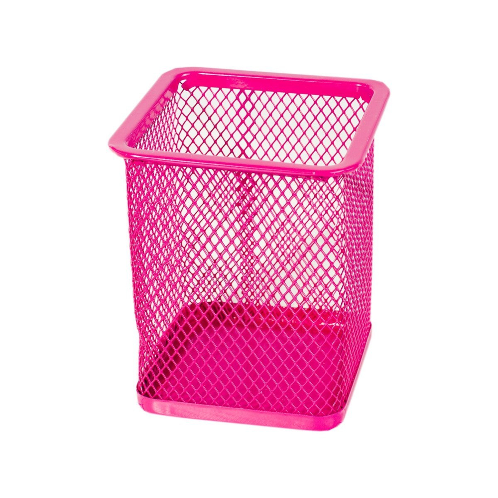 Подставка-стакан для канцтоваров Alingar, металлическая, квадратная, сетчатая, ассорти