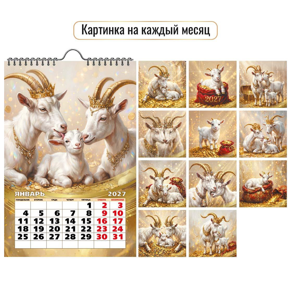 Календарь на ригеле 2027 "Символ года" 10357 (Квадра)
