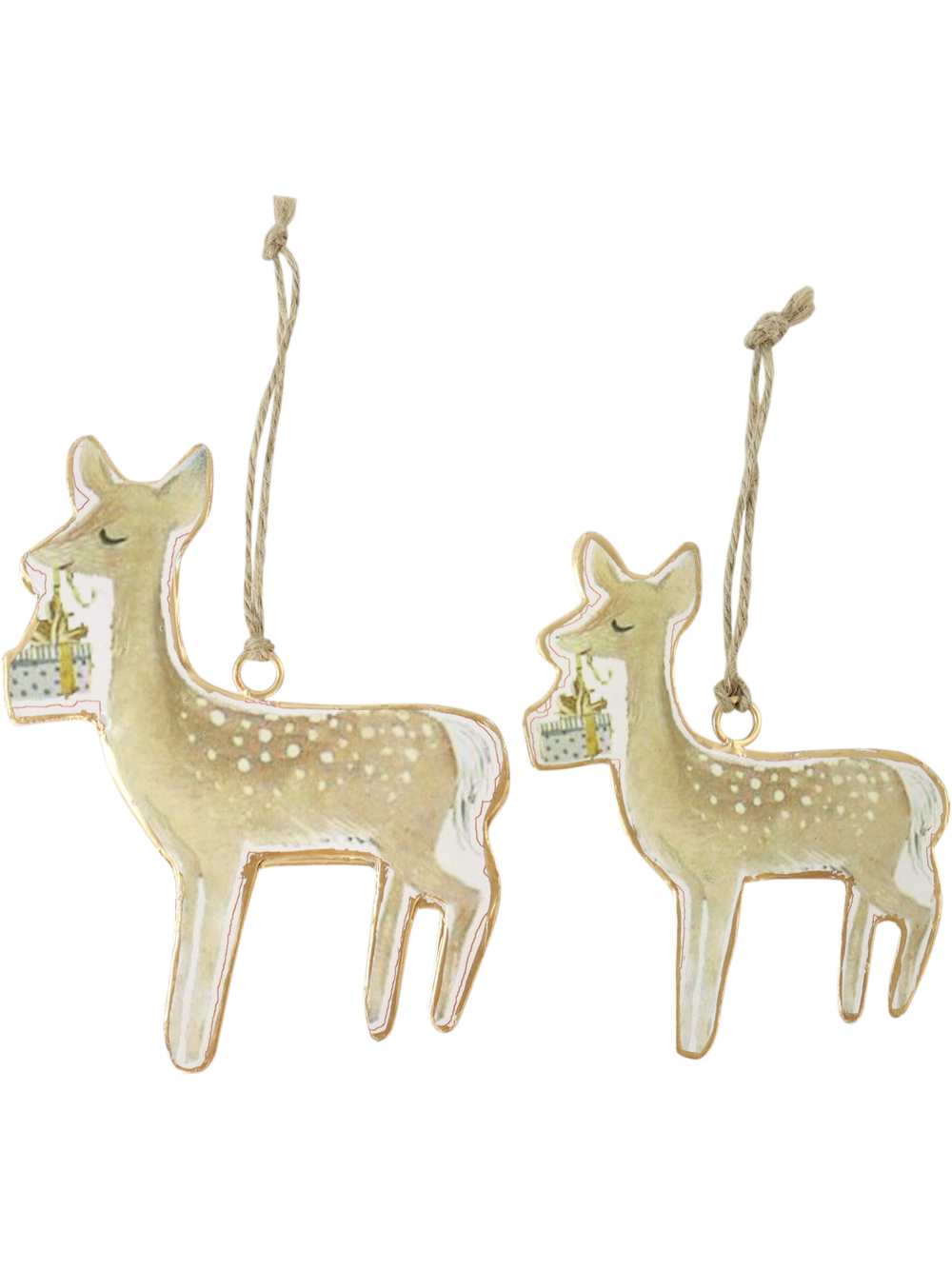 Набор из 2-х шт Декор подвесной "Бемби" 9x10см/10,5x12см