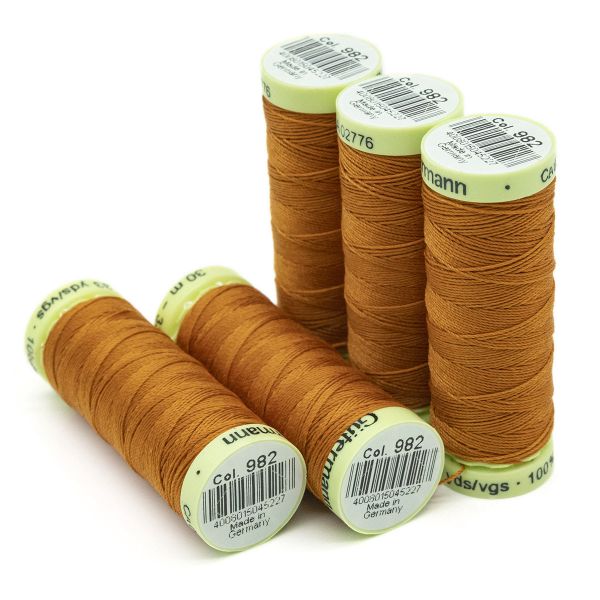 Нитки отделочные Gutermann Top Stitch 30 (30 метров), 5 кат. | 982 св.рыжий