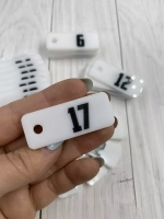 Номерки для ключей 2х5см