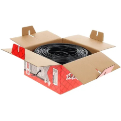 Rexant (01-0045) Кабель витая пара U/UTP, CAT 5e, PE, 4PR, 24AWG, OUTDOOR, SOLID, черный, 305м