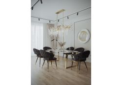 Стул на металлокаркасе Rakel black / gold