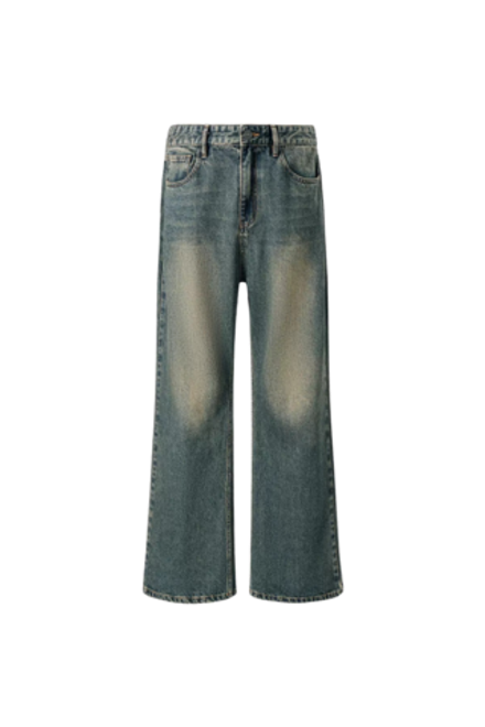 Джинсы KREATE Worn Cropped Straight Jeans