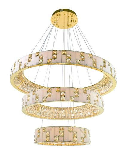 6029E/200W GOLD+CLEAR (1) Люстра (в 2-х коробках) NW