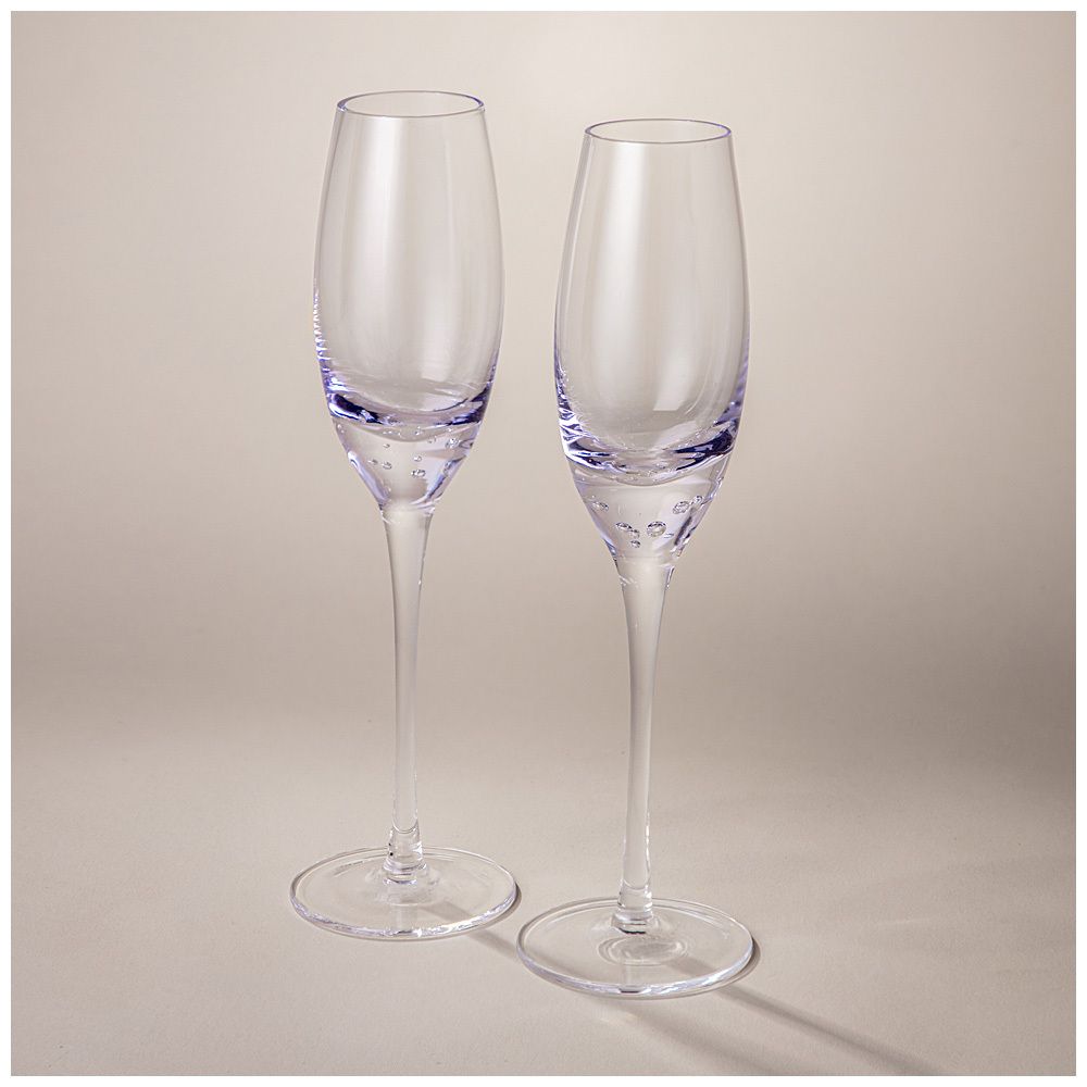 НАБОР БОКАЛОВ ДЛЯ ШАМПАНСКОГО ИЗ 2 ШТ "BUBLES" PURPLE 200 МЛ