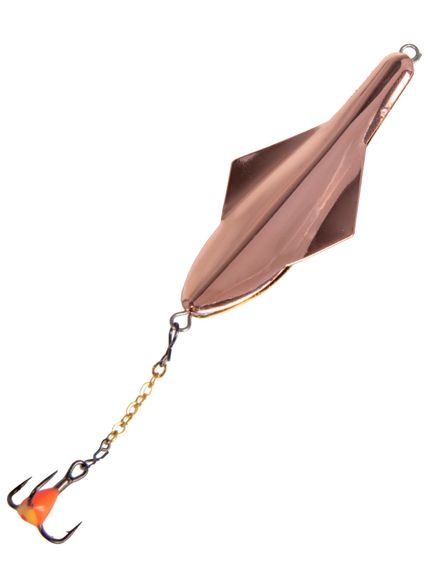 Блесна вертикальная зимняя Lucky John GLIDER с цепочкой и тройником 10.0г GC блистер