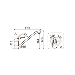 Кухонный смеситель Omoikiri Kado-PA