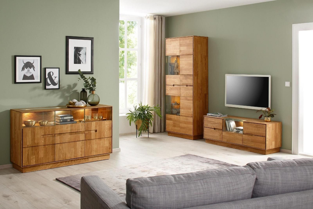 Комод Паво из дуба с подсветкой 140х80х42