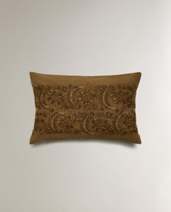 Zara Home наволочка декоративная из хлопка, бежевый, 40x60 см