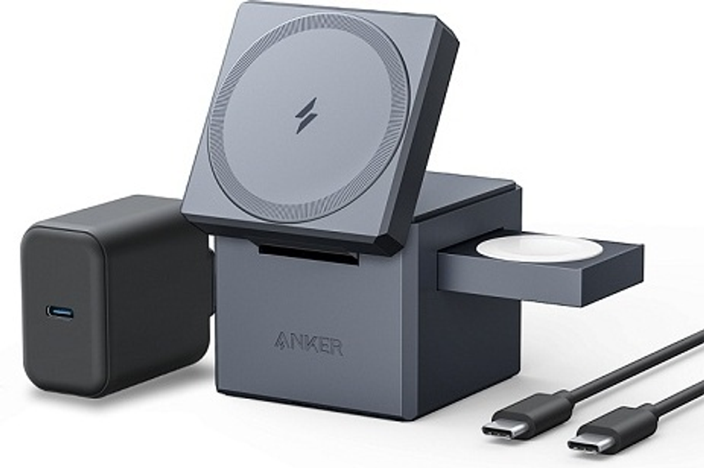 Зарядное устройство Anker Cube с MagSafe 3в1 Y1811 черный