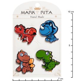 MR- 80 Н-р брошей с цанговым зажимом бабочка «Дино» Mark Rita