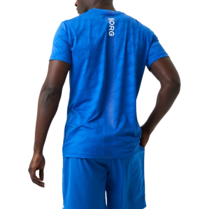 Футболка мужская теннисная Björn Borg Borg Performance T-shirt - naturical blue