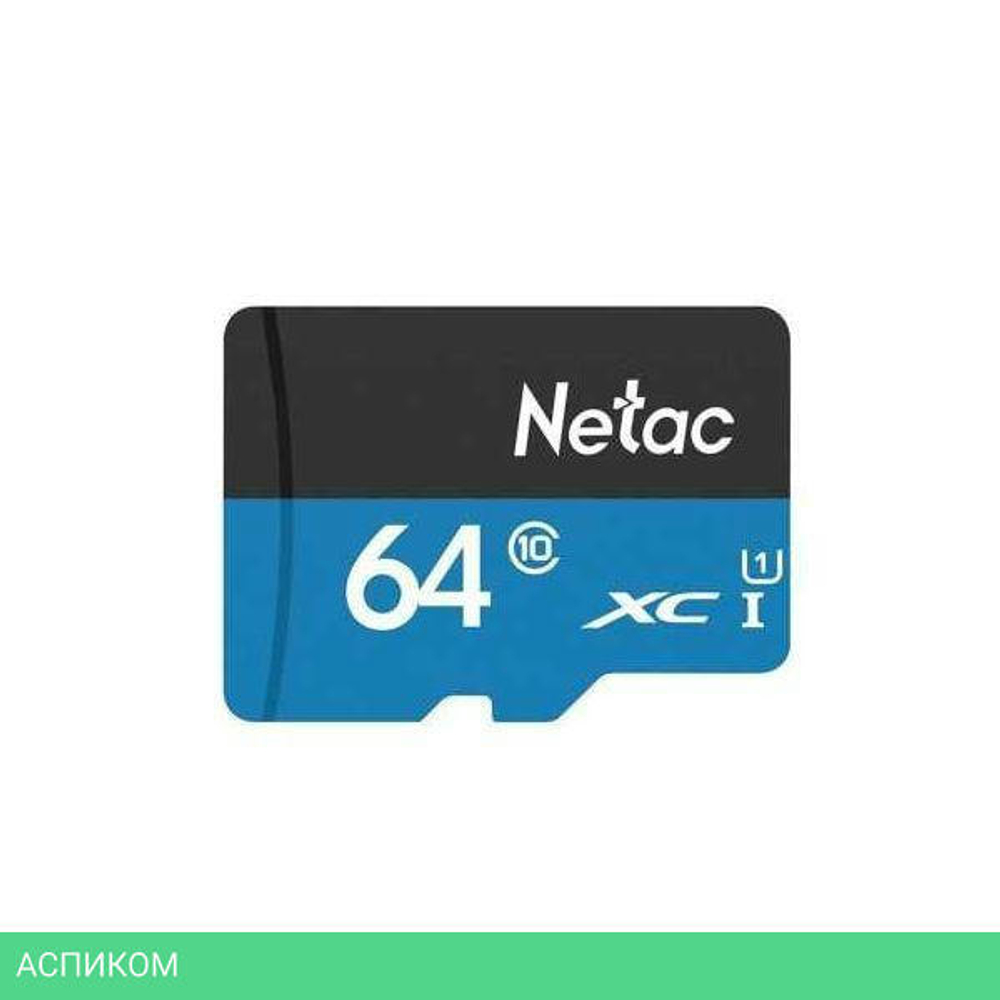 Карта памяти Netac P500 Standard 64GB + адаптер (NT02P500STN-064G-R)