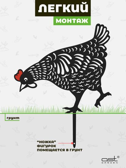 Набор садовых фигурок "Куры"