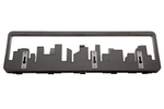 Вешалка настенная skyline, 50 см, черная, 5 крючков
