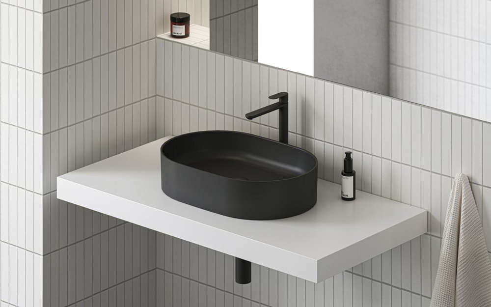 Накладной керамический умывальник Ceramic Slim O