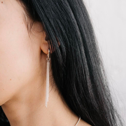 серьги zero mini с подвесом shiny