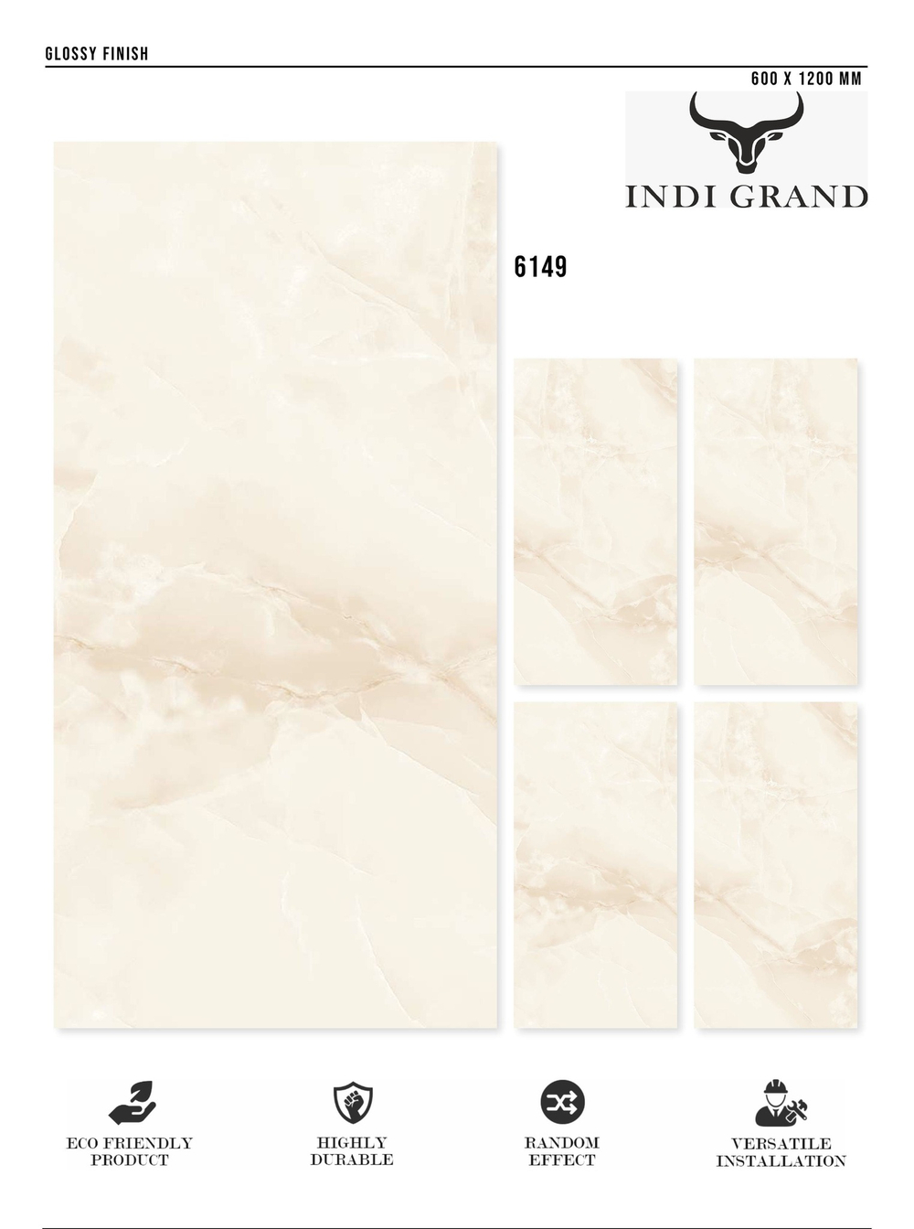 Керамогранит glossy №2 60х120, 6149
