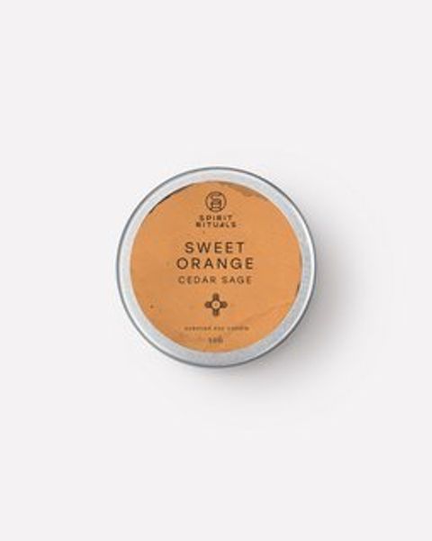 Spirit Rituals Sweet Orange Cedar Sage 30г - Соевая свеча с эфирными маслами сладкого апельсина, кедра, шалфея