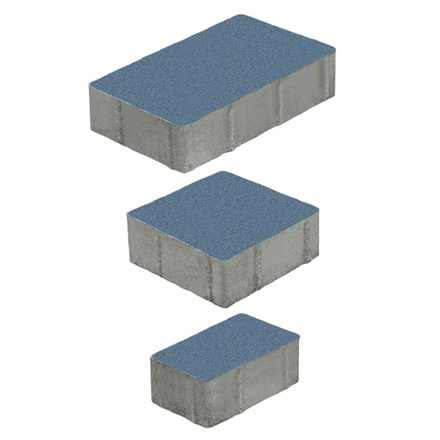 Тротуарная плитка СТАРЫЙ ГОРОД - Стандарт Синий, комплект из 3 видов плит
