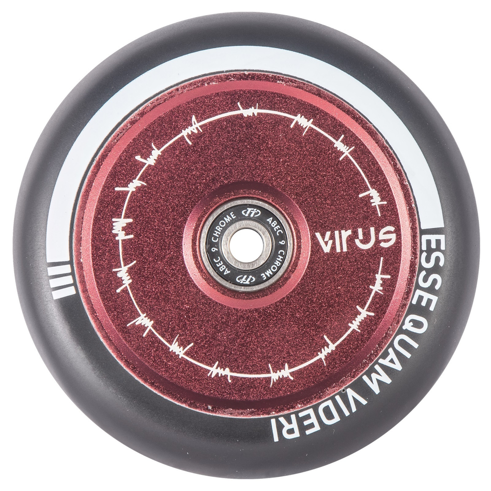 Колесо для самоката с подшипником Tech Team HOLLOW Ø 110 мм VIRUS красное