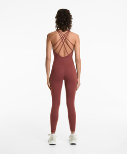 Oysho Длинный комбинезон Comfortlux, рыжевато-коричневый