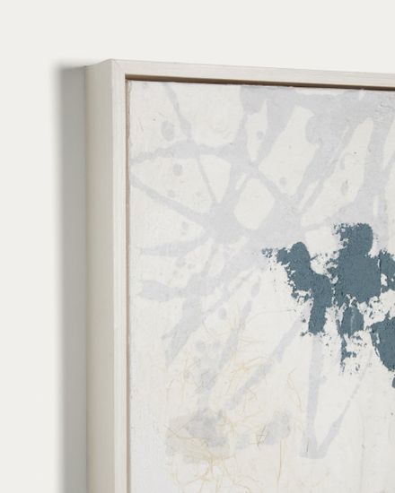 Erale Абстрактная картина ручной работы в серо-синих тонах, размер 47 x 182 см