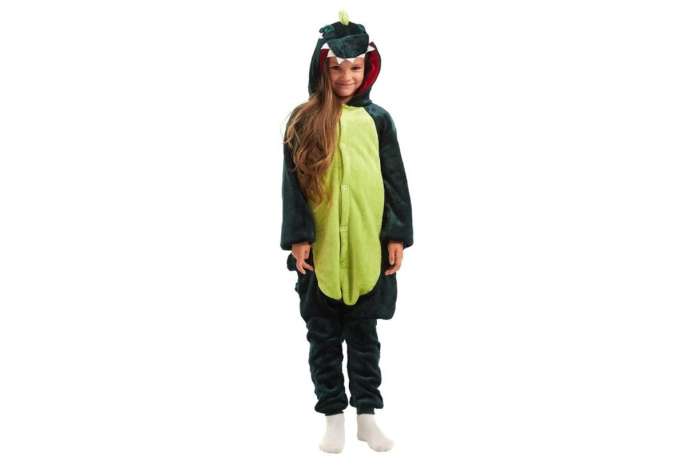 Кигуруми для детей FunFur Динозавр Зеленый M