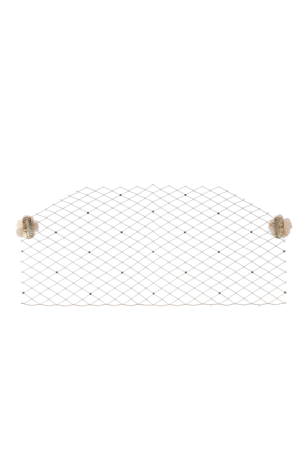 Вуаль бежевого цвета с цветами