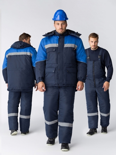 Костюм зимний Сибер СОП CH (тк.Таслан) п/к, т.синий/васильковый