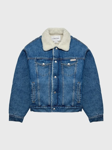 Куртка шерпа Calvin Klein Essential Blue Denim Trucker Casper Blue