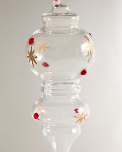 ZARA HOME НОВОГОДНЕЕ ЕЛОЧНОЕ УКРАШЕНИЕ ИЗ БОРОСИЛИКАТНОГО СТЕКЛА, ПРОЗРАЧНЫЙ