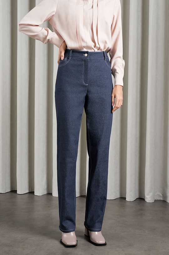 31014 Брюки женские (синий джинс)