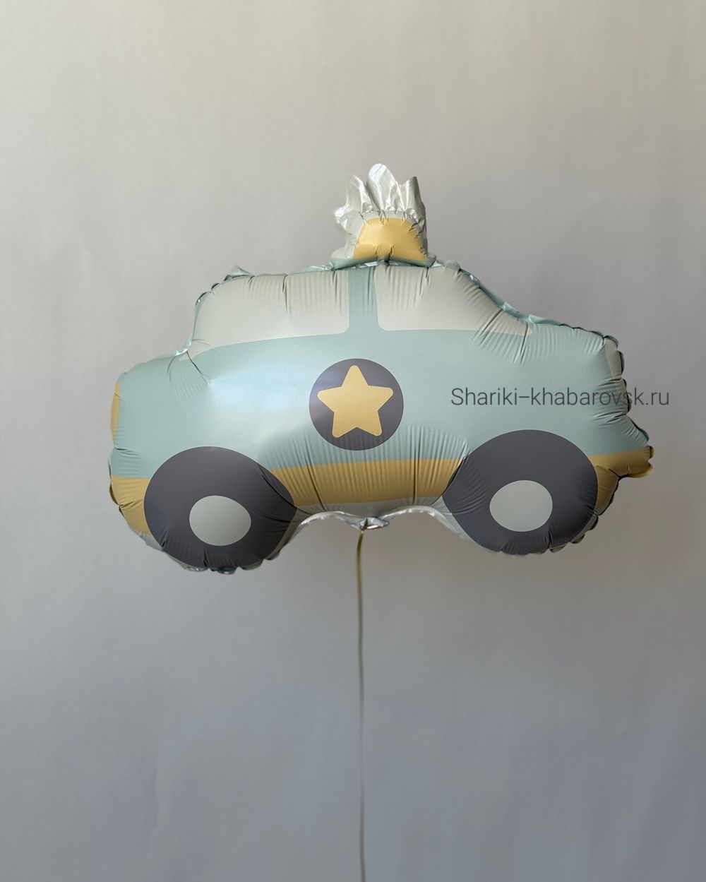К Шар фигура Машина Сатин голубой 56 см (БГ-14) 