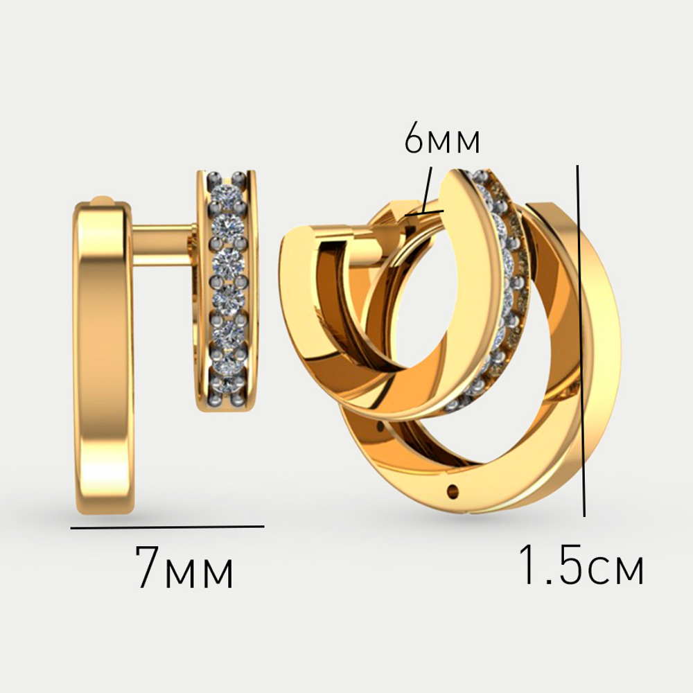 Серьги золотые