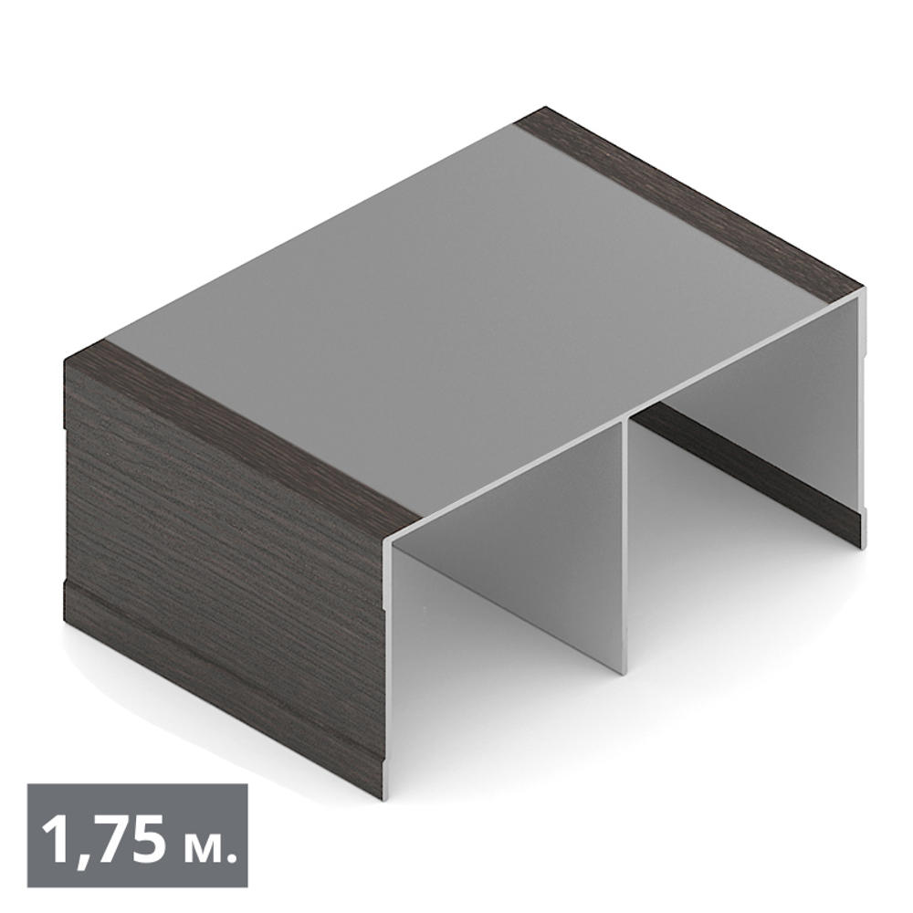 ЭКО Направляющая верхняя двухполозная (1,75 м) венге темный (ПВХ) (AE0492) Aristo (Out)