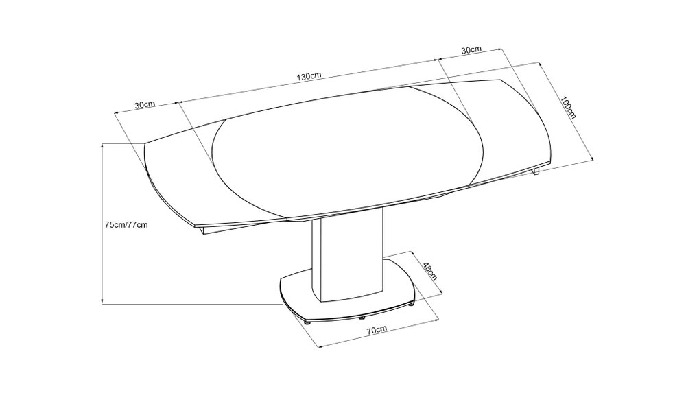 Стол обеденный Garda Decor серый 83mc-stol-653 ser
