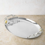 Поднос овальный Michael Aram Pomegranate Silver & Gold (44.5 х 33 см)