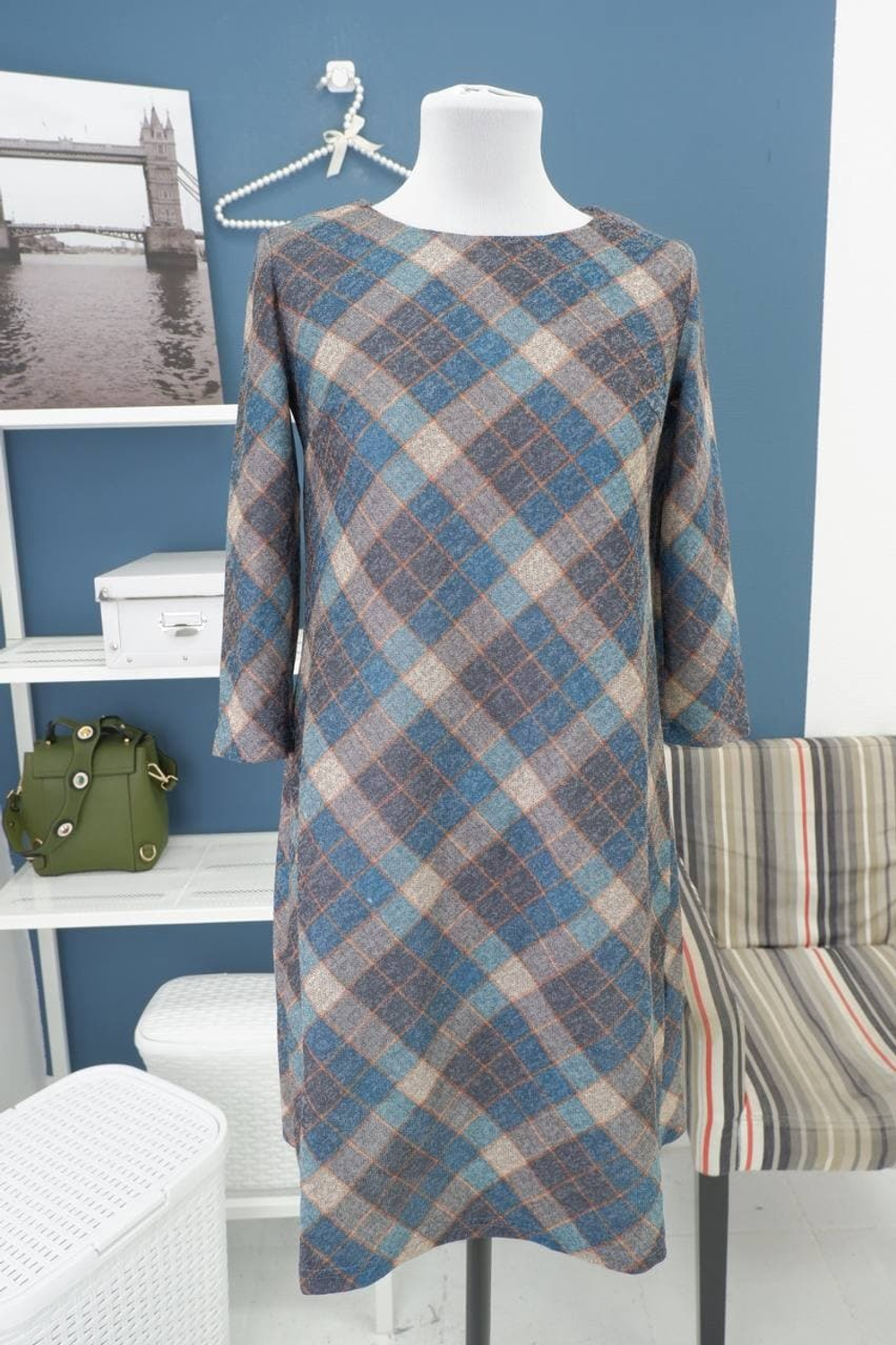 Платье DENIZA в клетку 46 размер, новое