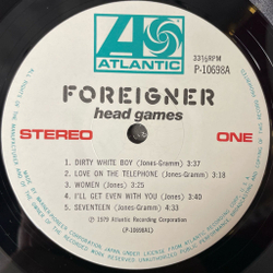 Винтажная виниловая пластинка LP Foreigner Head Games (Japan 1979) (No Obi)