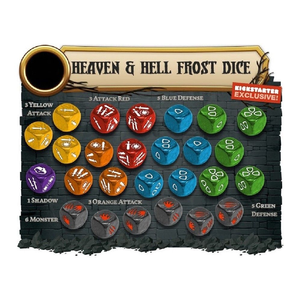 Massive Darkness 2: Heaven &amp; Hell Frost Dice Set