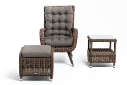 "Толедо" лаунж-зона из искусственного ротанга, цвет коричневый