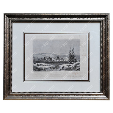 Кернот Д. Х. Иркутск. Гравюра на стали. Германия, 1855 г.