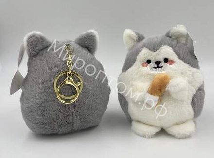 Брелок игрушка собака с косточкой оптом