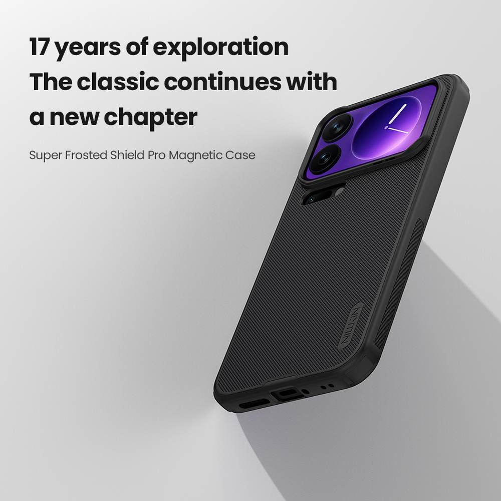 Чехол c MagSafe для смартфона Xiaomi 17 Pro Max, серия Super Frosted Shield Pro Magnetic от Nillkin