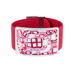 Браслет Fiore Luna на красном кожаном ремешке CB00100-7