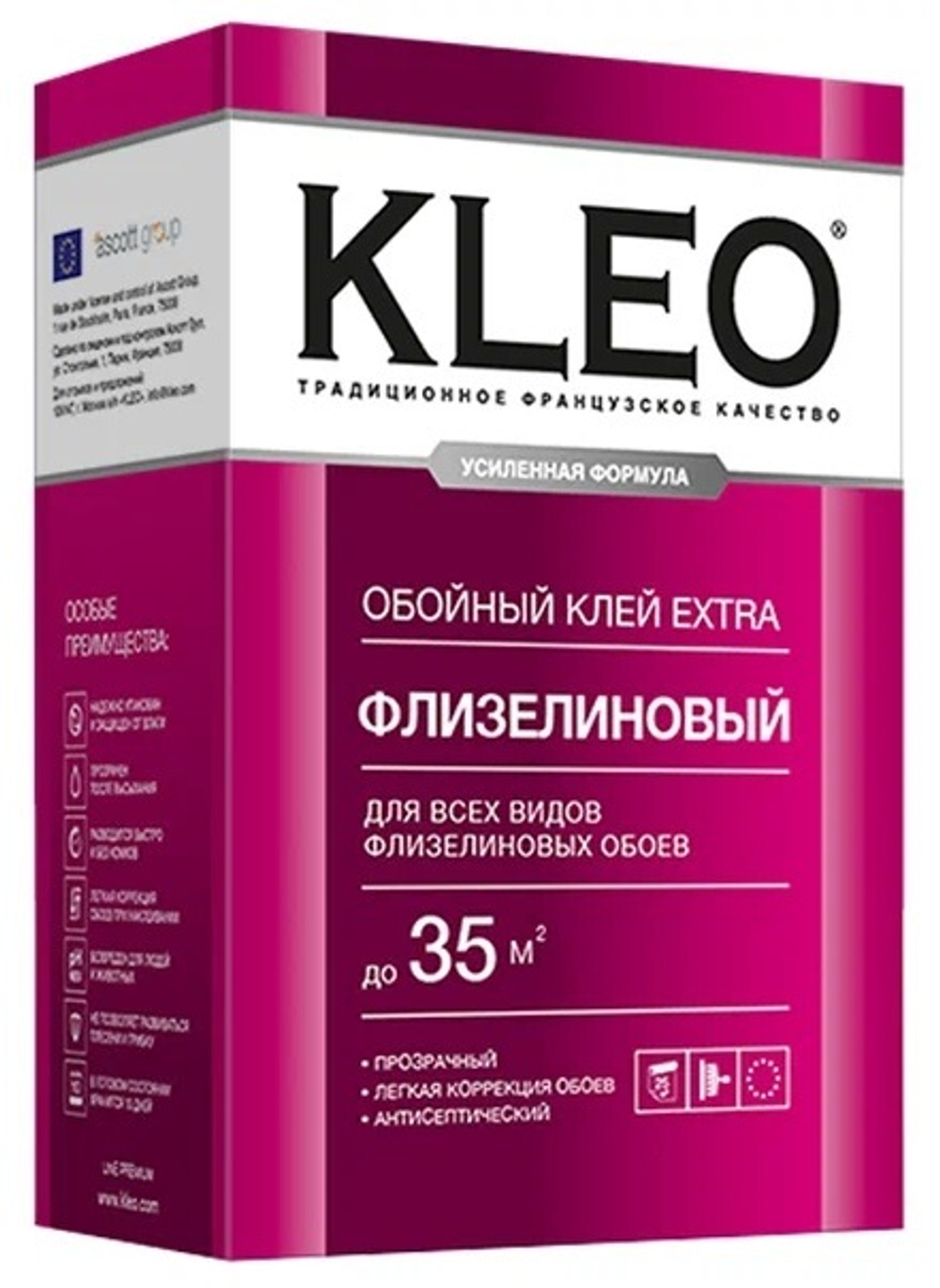 Клей для флизилин.обоев "EXTRA" 240г. (1/20) "KLEO"