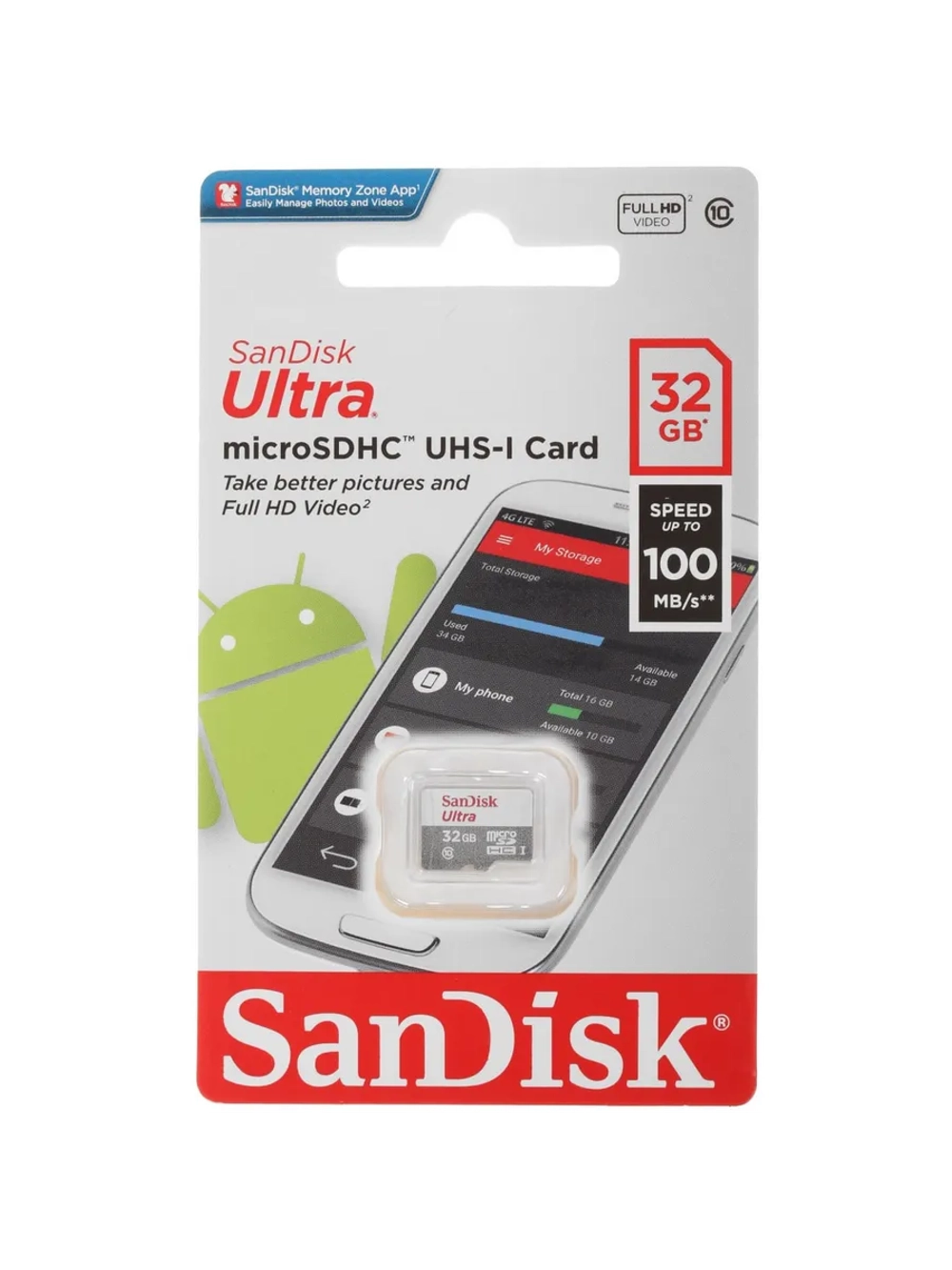 Карта памяти Micro SecureDigital 32Gb Ultra
