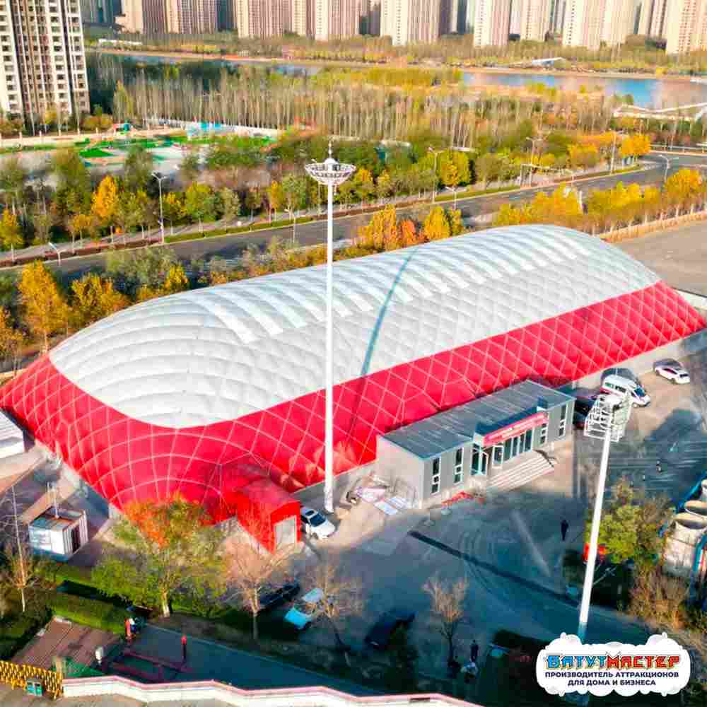 Надувной футбольный манеж «Планета Футбола», 45×27×11 м